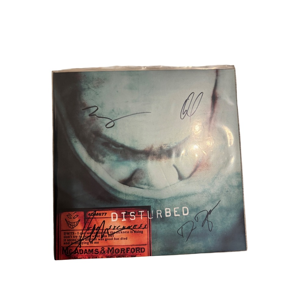 Disturbed The Sickness Signed Vinyl Record Album Autographed 25th Anniversary LP